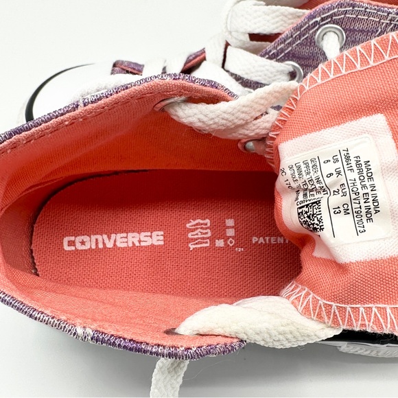 Converse Kids CTAS HI All Star High Top Bright Violet Sunblush Size 6 Infant - Picture 8 of 10
